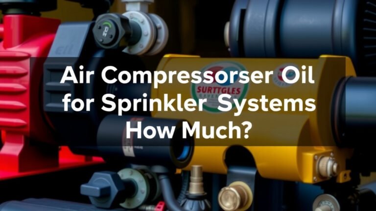 Air Compressor Oil for Sprinkler Systems: How Much?