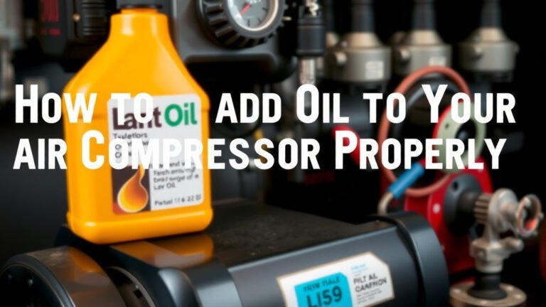How to Add Oil to Your Air Compressor Properly