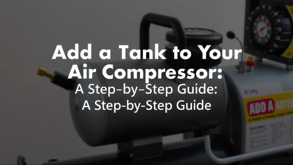 Add a Tank to Your Air Compressor: A Step-by-Step Guide