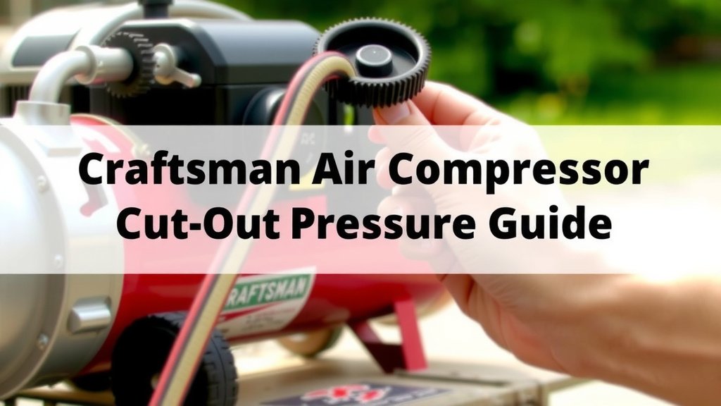 Craftsman Air Compressor Cut-Out Pressure Adjustment Guide