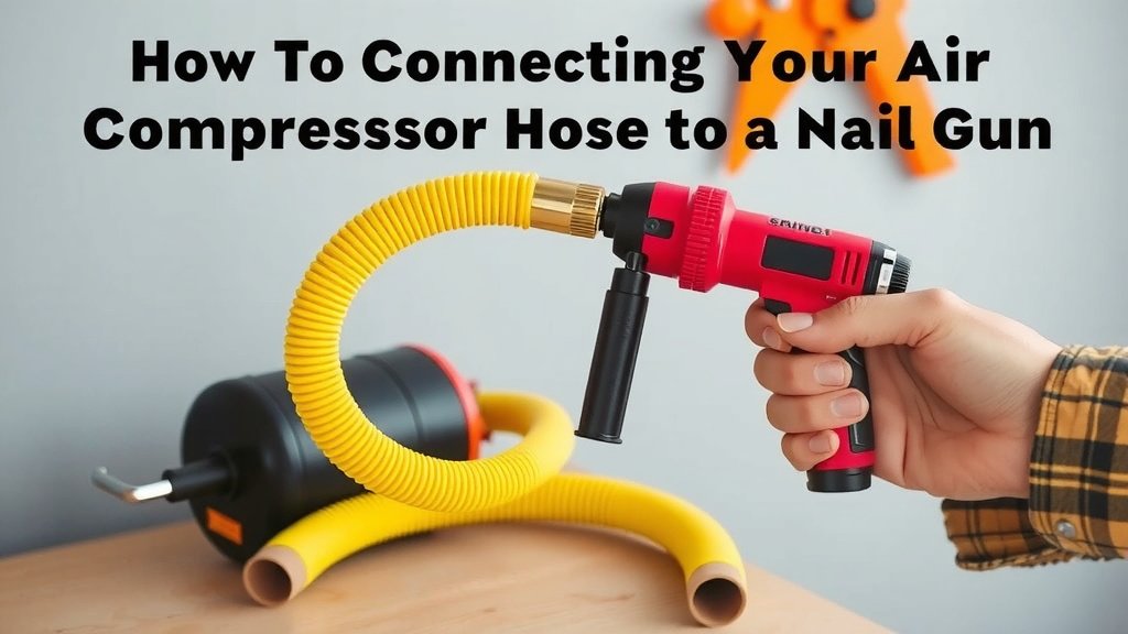 Connecting Your Air Compressor Hose to a Nail Gun