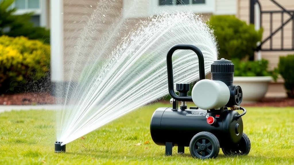Safely Blowing Out Your Sprinkler System with an Air Compressor