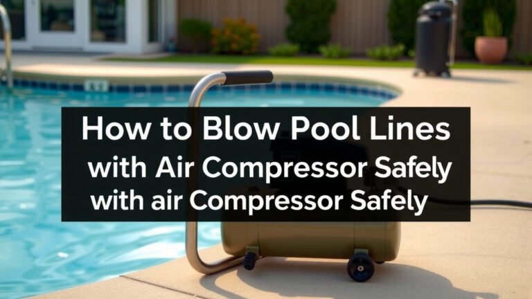 How to Blow Pool Lines with Air Compressor Safely