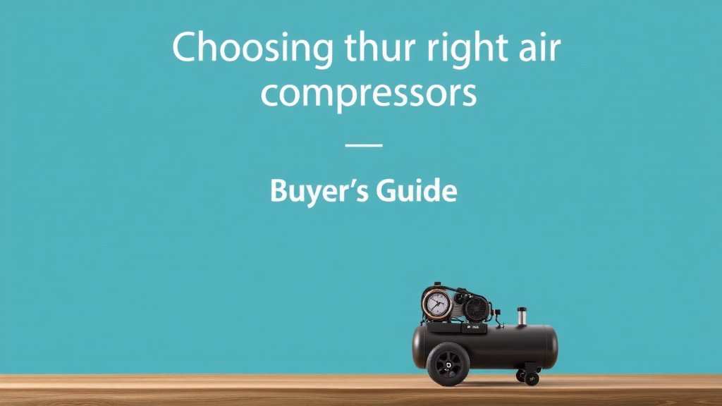 Choosing the Right Air Compressor: A Buyer's Guide